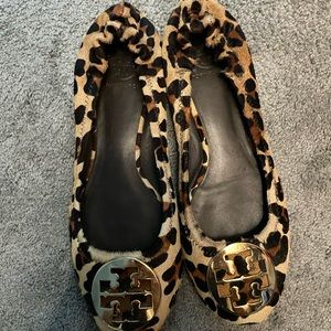 Tory Burch ballet size 9.5 leopard in color